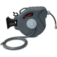 Wolketon Tuyau pneumatique 20m 1/4" tambour Enrouleur de tuyau Raccord automatique Enrouleur de tuyau Enrouleur de tuyau mural¡