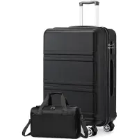 Sonstiges KONO Grande valise Set 2pcs. 74cm Trolley avec sac de voyage Ryanair Noir Set de bagages