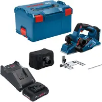 Bosch GHO 18V-26 Professional Rabot sans fil 18 V 2,6 mm Brushless + 1x batterie ProCORE 4,0 Ah + chargeur + L-Boxx