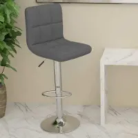 Prolenta Maison Exclusive - Tabouret de bar en similicuir gris