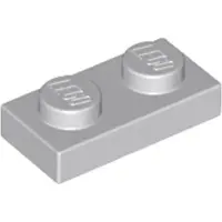 LEGO 100x 1x2 plaques 3023 - Plaque gris bleu clair - Light Bluish Gray