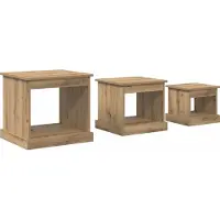Syfax Table basse 3 pcs Chêne artisanal 48 x 45 x 45 cm