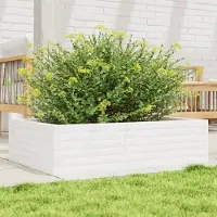 Prolenta Maison Exclusive - Bac à plantes blanc 90x60x23 cm Bois massif Pin
