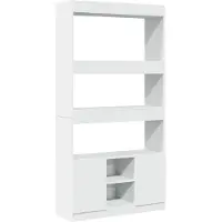 vidaXL Highboard blanc 92x33x180 cm Bois composite