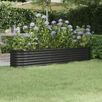 Prolenta Maison Exclusive - Lit surélevé de jardin Acier galvanisé Anthracite