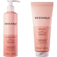 DESSANGE Routine ECLAT Cheveux Colorés - Shampooing 250ml + Masque 200ml - Brillance, Protection et Préservation de la Couleur - Nourrit et Renforce la Fibre Capillaire