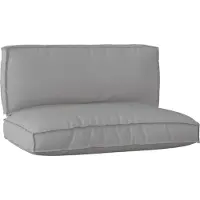vidaXL Design New Pallet Coussin Set 2 pcs Gris 120 x 80 x 12 cm Tissu Oxford - Housses de meubles de jardin Möbel2025 CHY3617273 2parcel