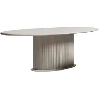 Xl Moebel Gmbh Table de salle à manger de luxe Table de salle à manger en bois beige Table en bois