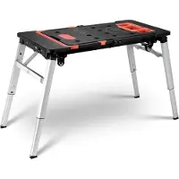 StarTech.com etabli portable 7 en 1 - Table de travail/table de sciage pliable - charge admissible 200 kg - métal - pour le travail du bois DIY - Table combinée