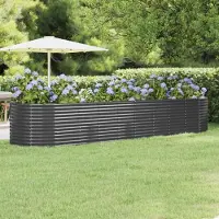 Prolenta Maison Exclusive - Lit surélevé de jardin Acier galvanisé Anthracite