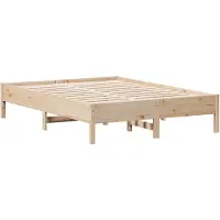 Syfax Cadre de lit sans matelas 140x190 cm bois de pin massif