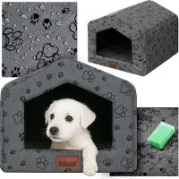PillowPrim Niche pour chien à la maison R2 - 55x60x46 cm - Lit confortable pour chien avec coussin - Léger & Facile à entretenir |
