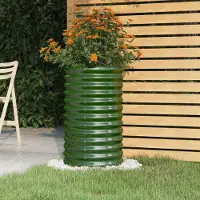 Prolenta Maison Exclusive - Jardinière de jardin Acier galvanisé 40x40x68 cm Vert
