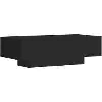 Syfax Table basse noir 100x49,5x31 cm bois d'ingénierie