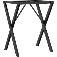 Syfax Pieds de table à manger cadre en X 50x40x73 cm acier