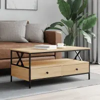 vidaXL 2025 cloris Table basse Chêne Sonoma 100x51x45 cm Bois composite - Tables basses Sale3394730 1parcel