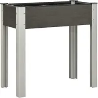 Syfax Lit surélevé de jardin 75x40x75 cm WPC Gris