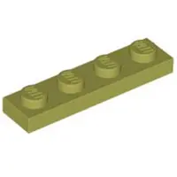 LEGO 1x4 plaque 3710 - 10 pièces vert olive