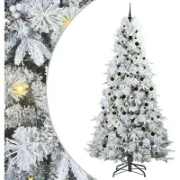 Syfax Sapin de Noël Artificiel à Branches Articulées Blanc 240 cm