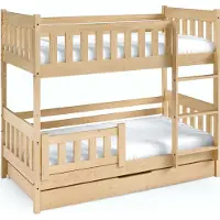 Furnlux Classic FURNLUX Lit superposé Lila Beige 80x160cm / Couleur principale : Beige / Dimensions : 86 x 141 x 168 cm