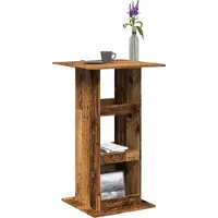 Prolenta Maison Exclusive - Table de bar avec rangements aspect bois ancien 60x60x102 cm Matériau dérivé du bois