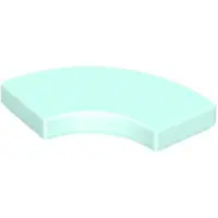 LEGO 2x2 carreaux coin rond 27925 - 100 pièces Aqua clair