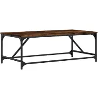 Syfax Table basse Chêne fumé 100x50x35 cm Bois d'ingénierie