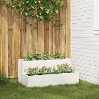 Prolenta Maison Exclusive - Jardinière blanche 100 x 60 x 45 cm Acier laminé à froid