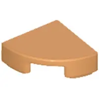 LEGO 1x1 Carreaux coin rond 25269 - 100 pièces Nougat moyen
