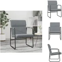 vidaXL Fauteuil lounge gris clair 55x64x80 cm Tissu - Fauteuil