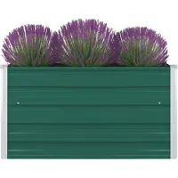 Prolenta Maison Exclusive - Potager surélevé 100 x 100 x 45 cm Acier galvanisé Vert