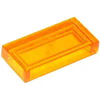LEGO 1x2 carreaux 3069 - 50 pièces Trans - Orange