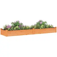 Syfax Lit surélevé de jardin doublure 240x60x25 cm bois massif sapin