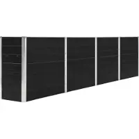 Syfax Jardinière rectangulaire, grande capacité pour plantes et fleurs, acier galvanisé robuste, bordures repliées sécurisées, 320 x 40 x 77 cm, anthracite