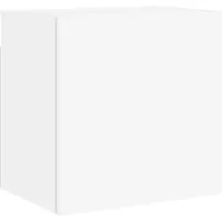 Syfax Meuble TV mural blanc 40,5x30x40 cm bois d'ingénierie