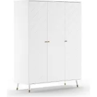 Furnlux Classic FURNLUX Armoire Billy White 150cm / Couleur principale : Blanc / Dimensions : 150 x 59 x 201 cm