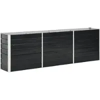 Prolenta Maison Exclusive - Potager surélevé Acier galvanisé 240 x 40 x 77 cm Anthracite