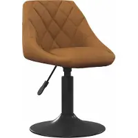 Syfax Tabouret de bar Marron Velours