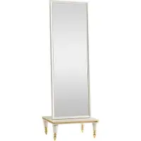 Xl Moebel Gmbh Miroir Blanc Chambre Moderne Miroir sur pied Métal Elégant Miroir sur pied Nouveau