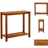 vidaXL Console de jardin 80x35x75 cm Bois massif Acacia - Tables de jardin