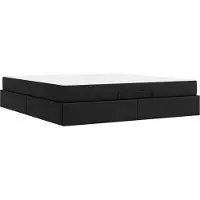 Syfax Cadre de lit avec matelas Autre 2 pcs Noir PVC