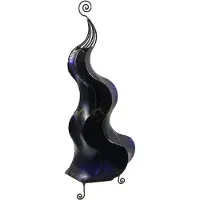 SIMANDRA Lampe orientale Lampe henné marocain en cuir Lampe de table Lampadaire Mogador Gecko 80 cm, violet
