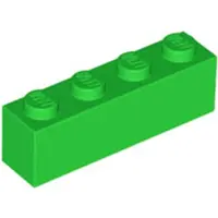 LEGO 10 pièces 3010 Brick 1x4 Part Basic briques 10 vert clair