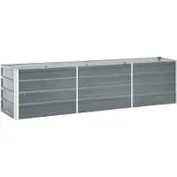 Prolenta Maison Exclusive - Potager surélevé Acier galvanisé 240×40×45 cm Gris
