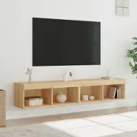 Prolenta Maison Exclusive - Meubles TV avec éclairage LED 2 pièces Chêne Sonoma 80x30x30 cm