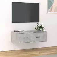 Prolenta Maison Exclusive - Meuble TV gris béton 80x36x25 cm Matériau dérivé du bois