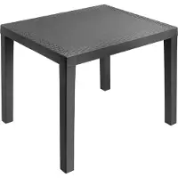 Spetebo Table de jardin anthracite - dimensions approximatives : 78 cm x 65 cm x 72 cm - Table en plastique pour jardin