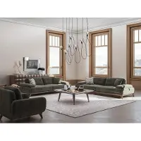 AEA Polstermöbel 4tlg Sofagarnitur Sofa Zweisitzer mit Dreisitzer Luxus Couchtisch