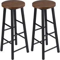 Merkloos Tabourets de bar – Hauteur d'assise 71 cm – Marron foncé – Lot de 2 – Sans dossier