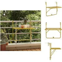 vidaXL Table de balcon Golden 60x40 cm Acier - Tables de jardin